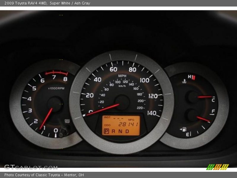 Super White / Ash Gray 2009 Toyota RAV4 4WD