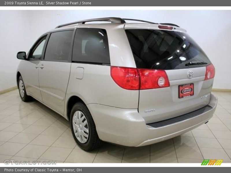 Silver Shadow Pearl / Stone 2009 Toyota Sienna LE