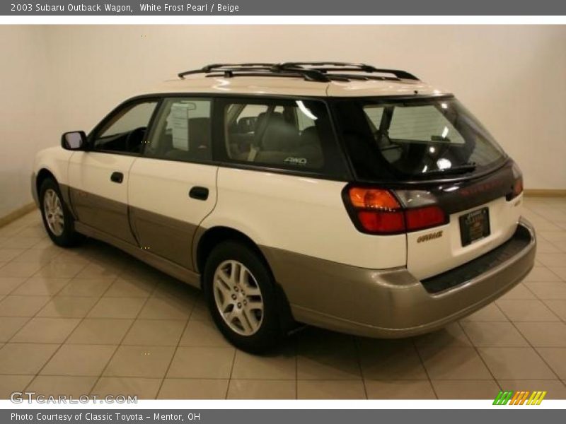 White Frost Pearl / Beige 2003 Subaru Outback Wagon