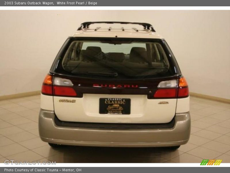 White Frost Pearl / Beige 2003 Subaru Outback Wagon