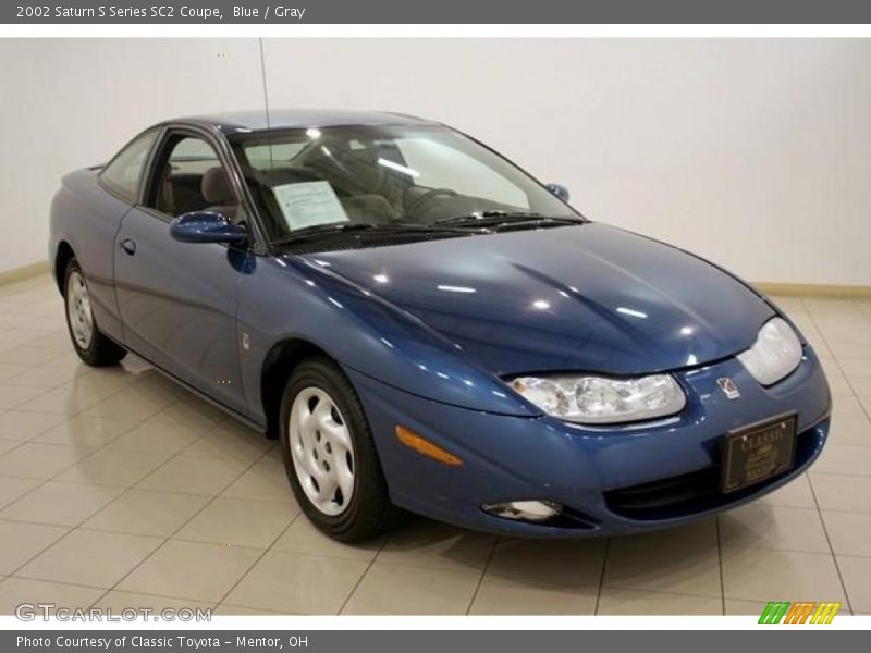 Blue / Gray 2002 Saturn S Series SC2 Coupe