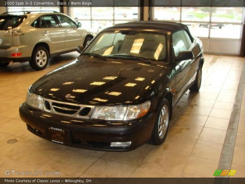 Black / Warm Beige 2000 Saab 9-3 Convertible