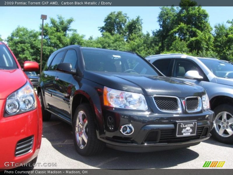 Carbon Black Metallic / Ebony 2009 Pontiac Torrent GXP AWD