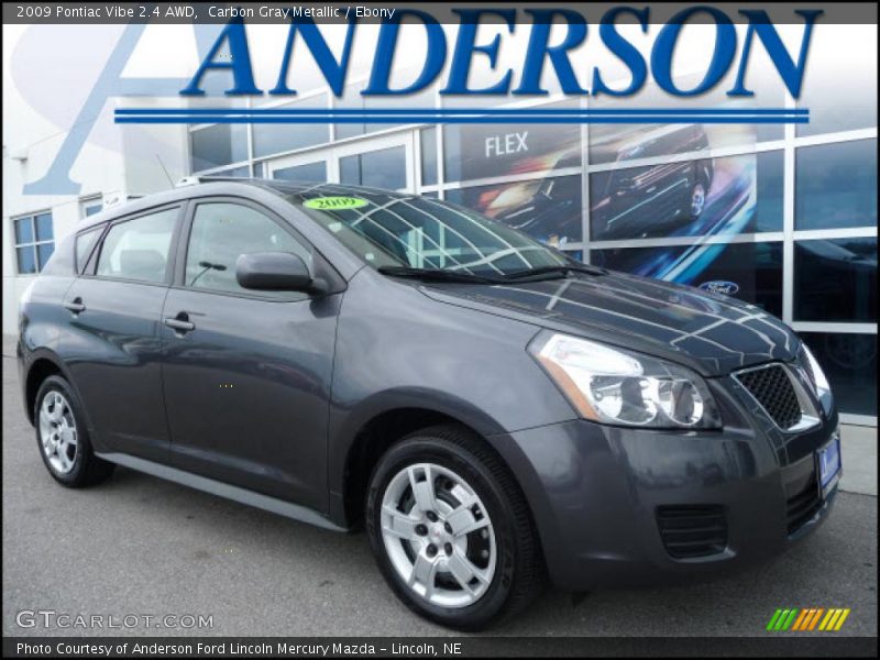 Carbon Gray Metallic / Ebony 2009 Pontiac Vibe 2.4 AWD