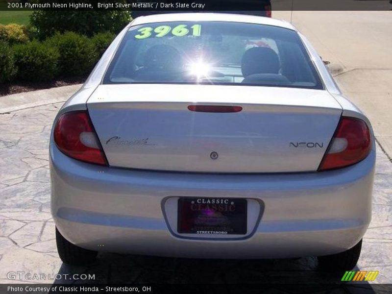Bright Silver Metallic / Dark Slate Gray 2001 Plymouth Neon Highline