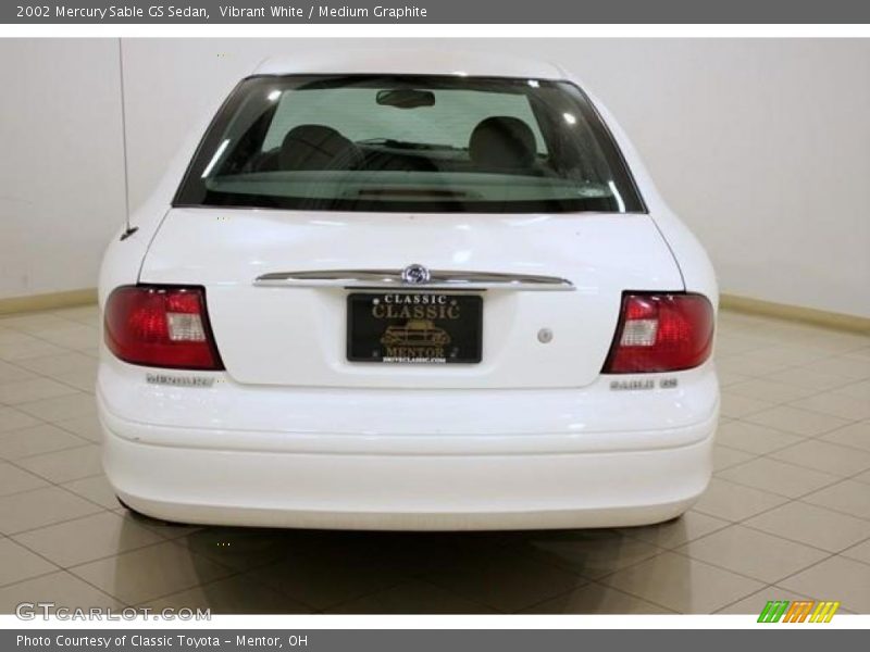 Vibrant White / Medium Graphite 2002 Mercury Sable GS Sedan