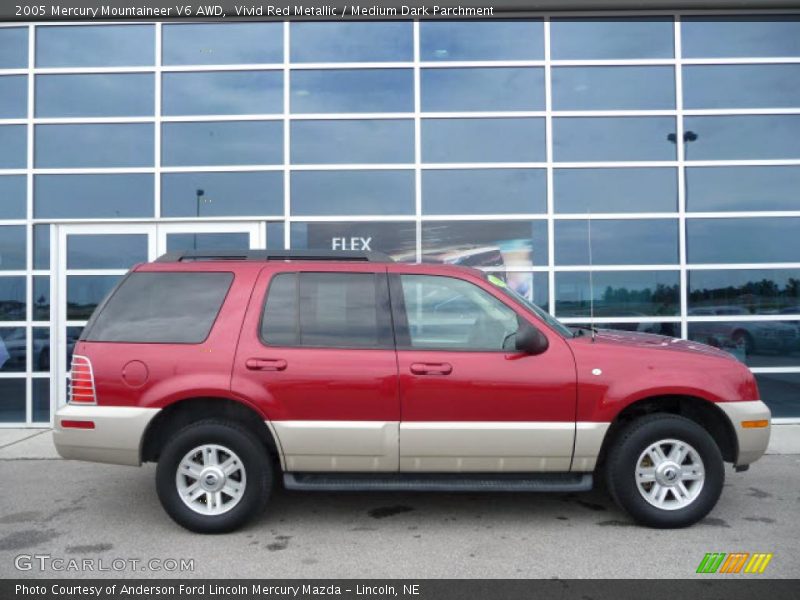 Vivid Red Metallic / Medium Dark Parchment 2005 Mercury Mountaineer V6 AWD