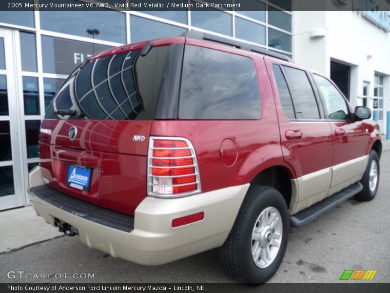 Vivid Red Metallic / Medium Dark Parchment 2005 Mercury Mountaineer V6 AWD