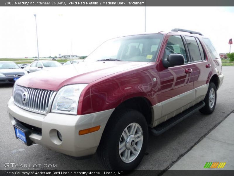 Vivid Red Metallic / Medium Dark Parchment 2005 Mercury Mountaineer V6 AWD