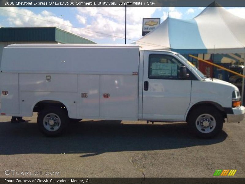 Summit White / Gray 2008 Chevrolet Express Cutaway 3500 Commercial Utility Van