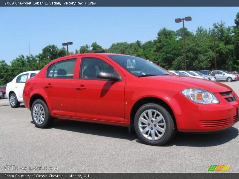 Victory Red / Gray 2009 Chevrolet Cobalt LS Sedan