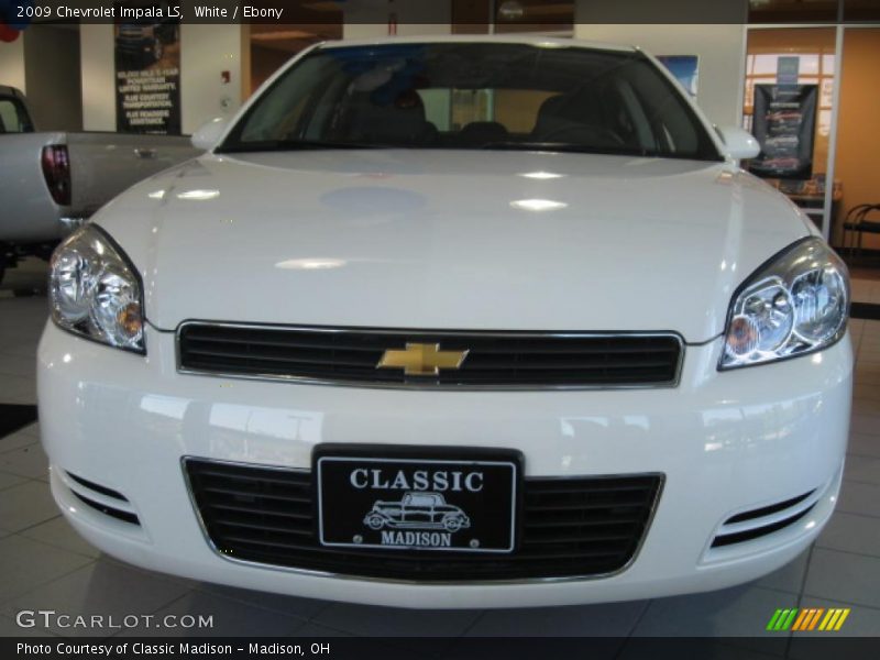 White / Ebony 2009 Chevrolet Impala LS