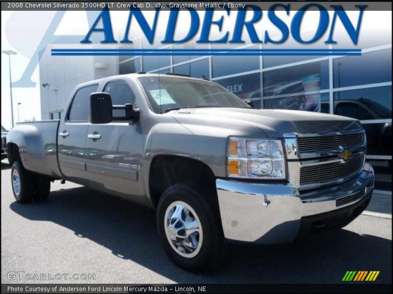 Graystone Metallic / Ebony 2008 Chevrolet Silverado 3500HD LT Crew Cab Dually