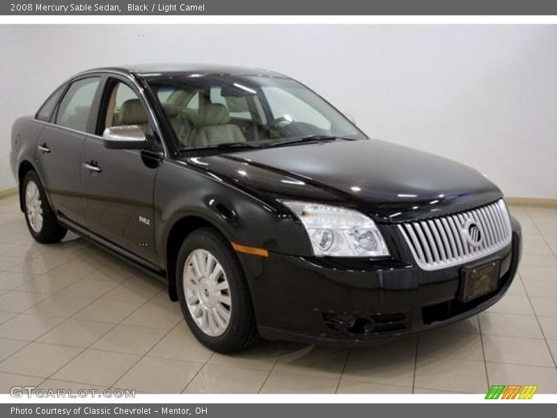 Black / Light Camel 2008 Mercury Sable Sedan