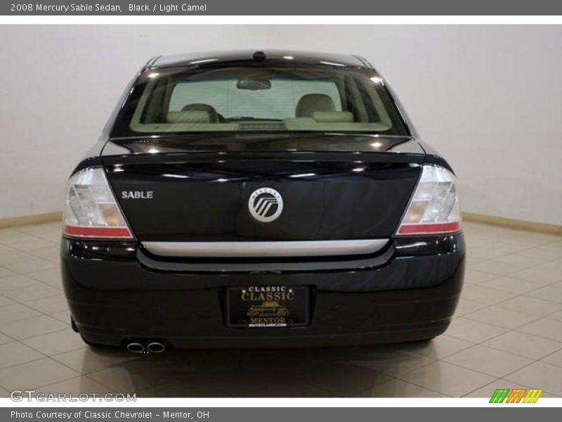 Black / Light Camel 2008 Mercury Sable Sedan