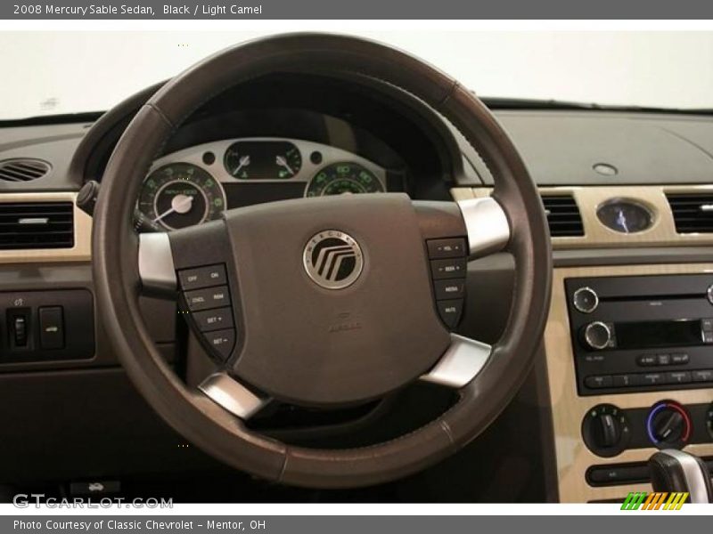 Black / Light Camel 2008 Mercury Sable Sedan