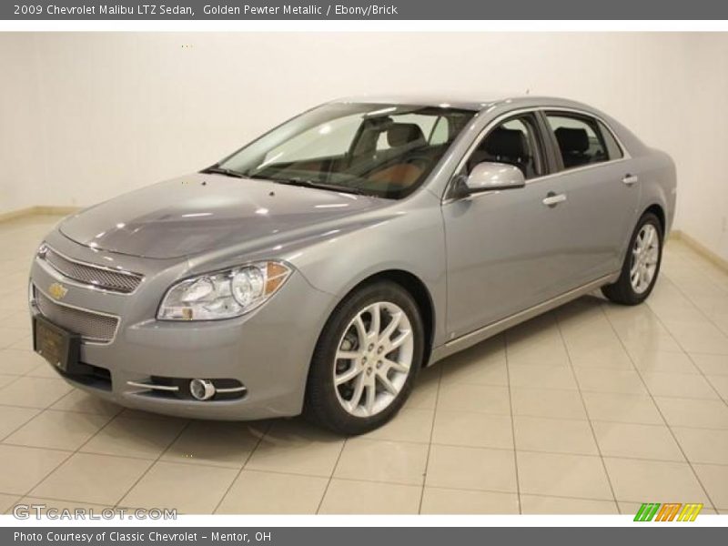Golden Pewter Metallic / Ebony/Brick 2009 Chevrolet Malibu LTZ Sedan