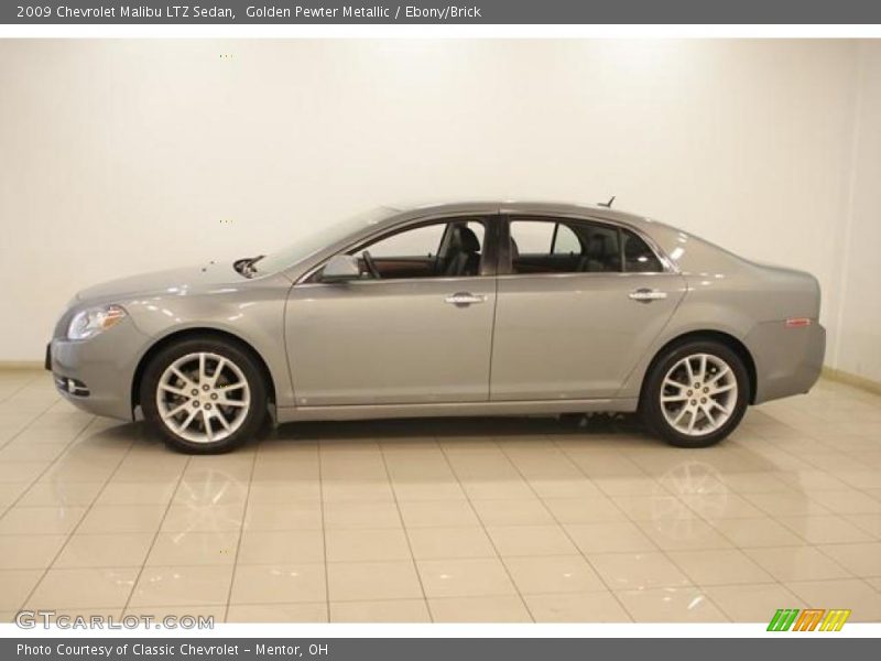 Golden Pewter Metallic / Ebony/Brick 2009 Chevrolet Malibu LTZ Sedan