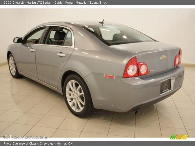 Golden Pewter Metallic / Ebony/Brick 2009 Chevrolet Malibu LTZ Sedan