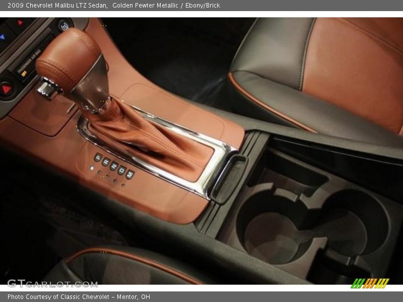Golden Pewter Metallic / Ebony/Brick 2009 Chevrolet Malibu LTZ Sedan