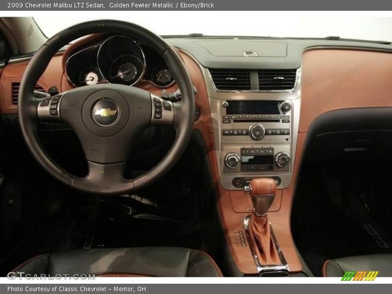 Golden Pewter Metallic / Ebony/Brick 2009 Chevrolet Malibu LTZ Sedan