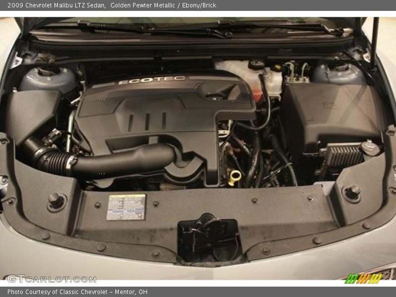 Golden Pewter Metallic / Ebony/Brick 2009 Chevrolet Malibu LTZ Sedan