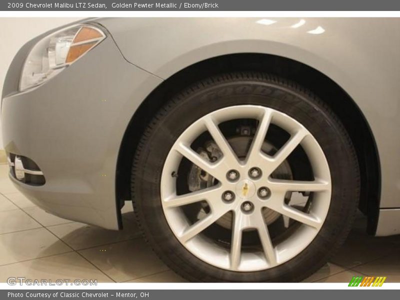 Golden Pewter Metallic / Ebony/Brick 2009 Chevrolet Malibu LTZ Sedan