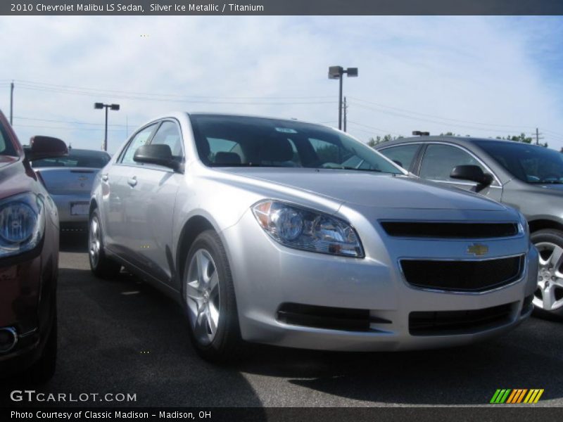 Silver Ice Metallic / Titanium 2010 Chevrolet Malibu LS Sedan
