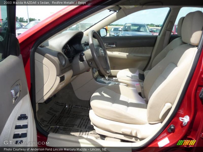 Redfire Metallic / Beige 2003 Mazda MAZDA6 s Sedan