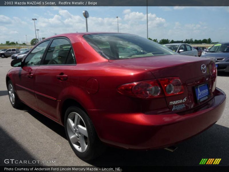 Redfire Metallic / Beige 2003 Mazda MAZDA6 s Sedan