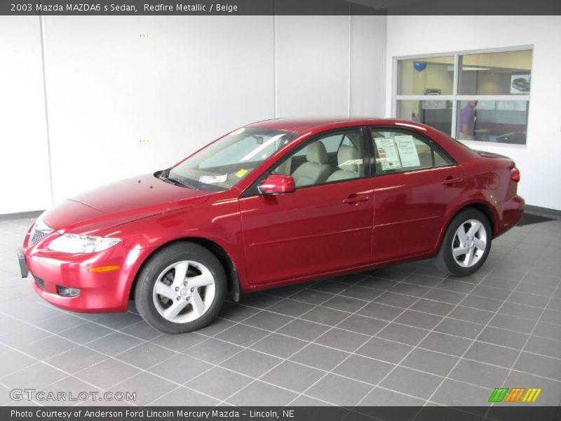 Redfire Metallic / Beige 2003 Mazda MAZDA6 s Sedan