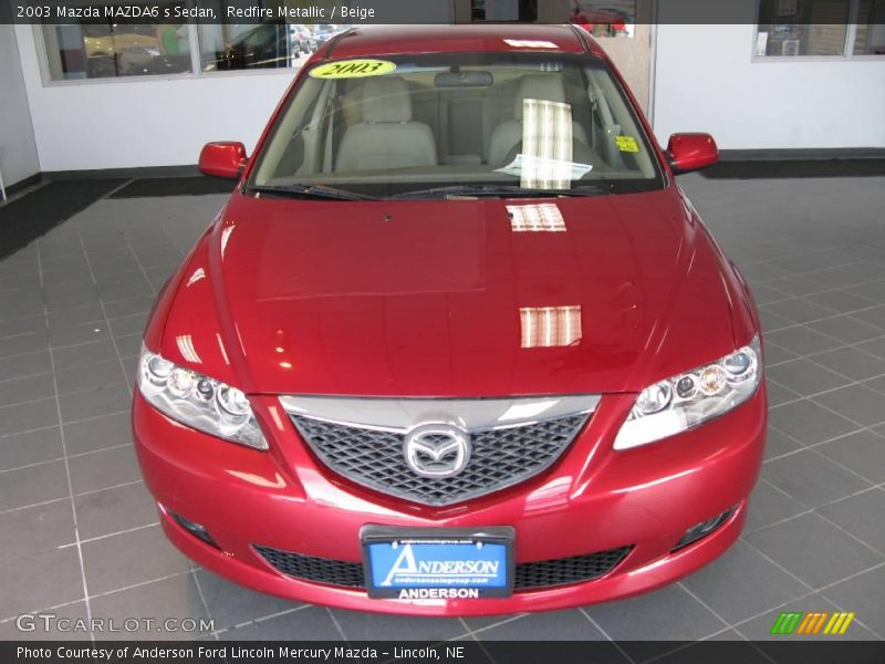 Redfire Metallic / Beige 2003 Mazda MAZDA6 s Sedan