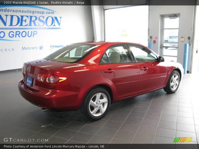 Redfire Metallic / Beige 2003 Mazda MAZDA6 s Sedan
