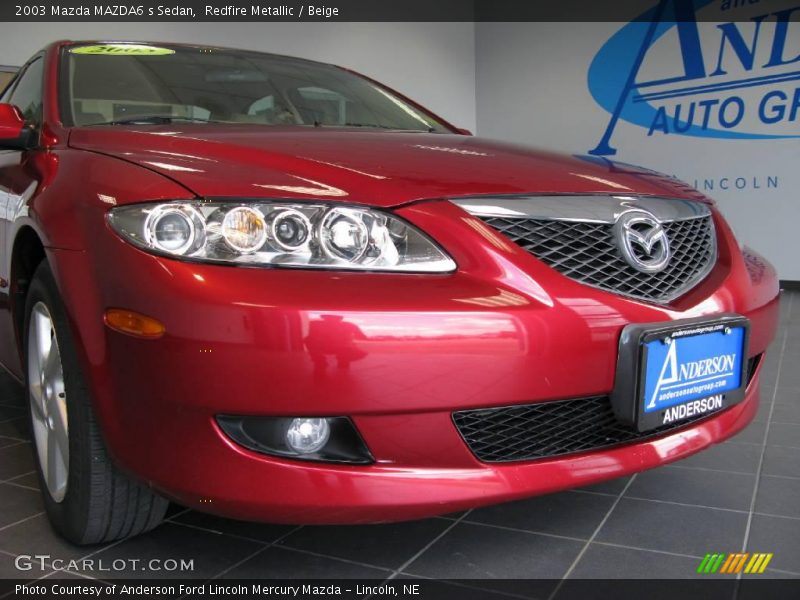 Redfire Metallic / Beige 2003 Mazda MAZDA6 s Sedan