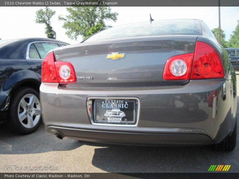 Taupe Gray Metallic / Titanium 2010 Chevrolet Malibu LS Sedan