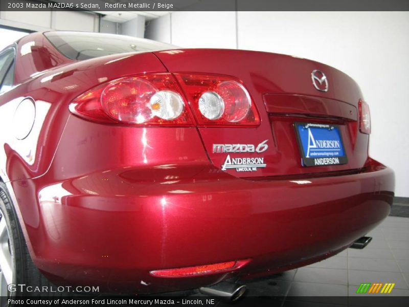 Redfire Metallic / Beige 2003 Mazda MAZDA6 s Sedan