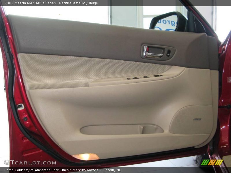 Redfire Metallic / Beige 2003 Mazda MAZDA6 s Sedan