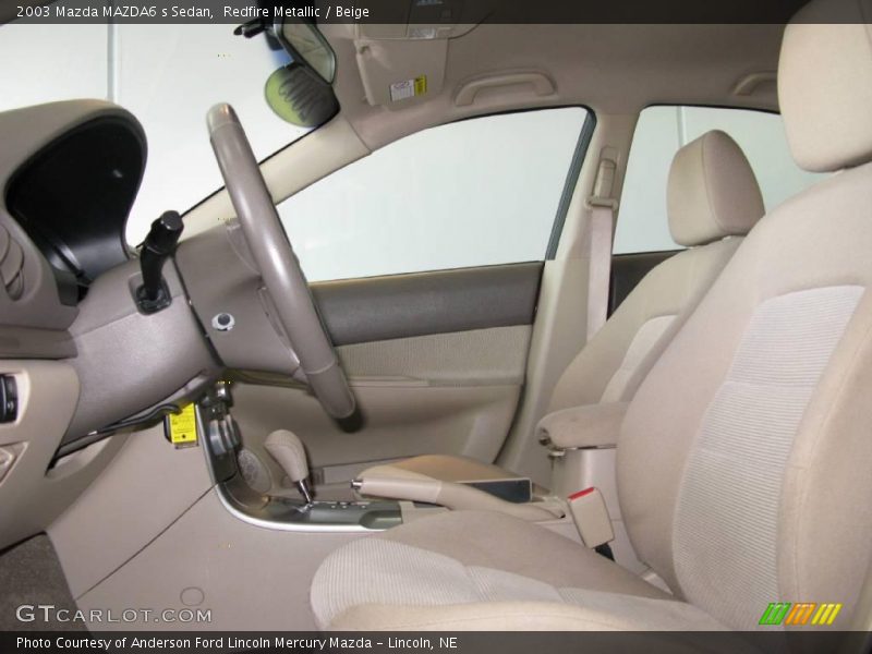 Redfire Metallic / Beige 2003 Mazda MAZDA6 s Sedan