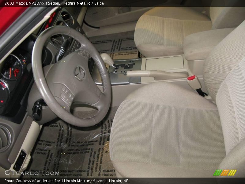 Redfire Metallic / Beige 2003 Mazda MAZDA6 s Sedan