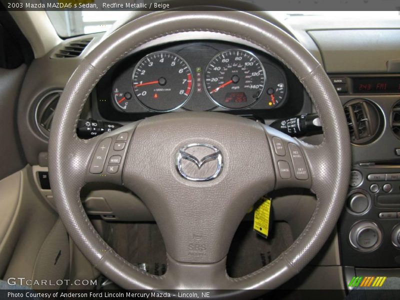 Redfire Metallic / Beige 2003 Mazda MAZDA6 s Sedan