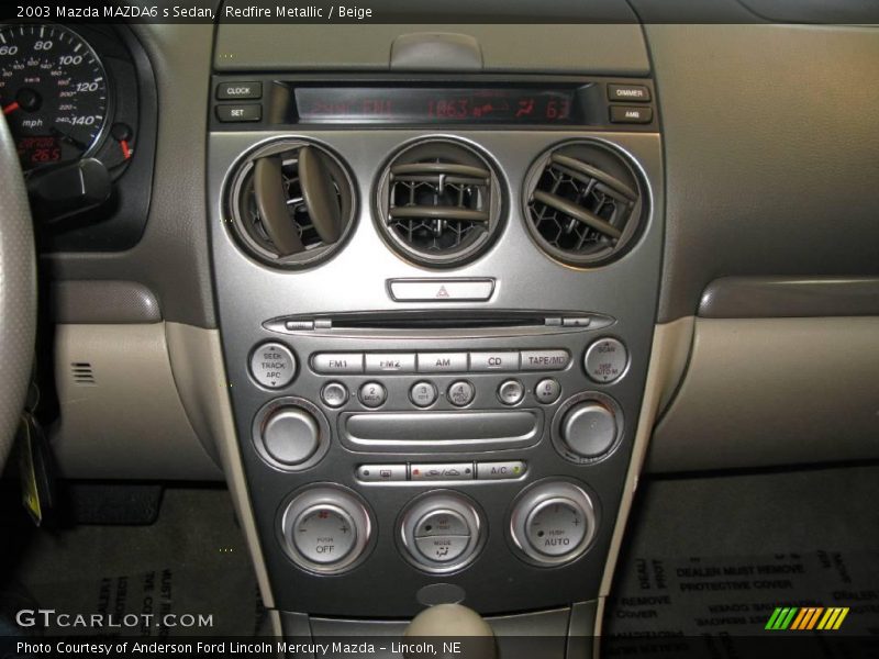 Redfire Metallic / Beige 2003 Mazda MAZDA6 s Sedan