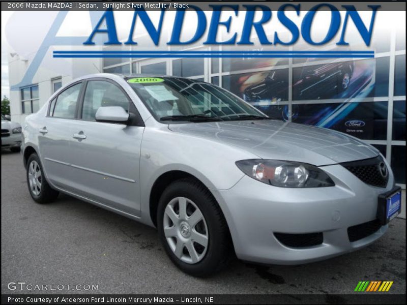 Sunlight Silver Metallic / Black 2006 Mazda MAZDA3 i Sedan