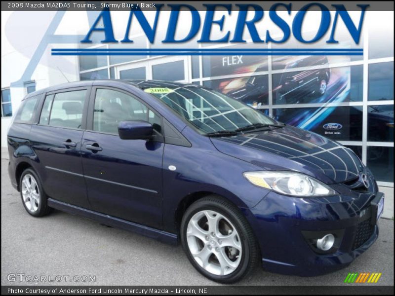 Stormy Blue / Black 2008 Mazda MAZDA5 Touring
