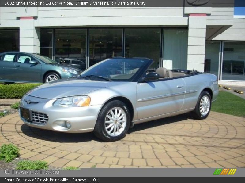 Brilliant Silver Metallic / Dark Slate Gray 2002 Chrysler Sebring LXi Convertible