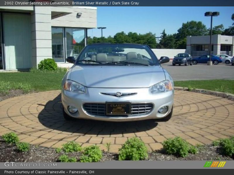 Brilliant Silver Metallic / Dark Slate Gray 2002 Chrysler Sebring LXi Convertible