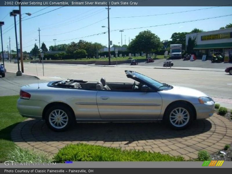 Brilliant Silver Metallic / Dark Slate Gray 2002 Chrysler Sebring LXi Convertible