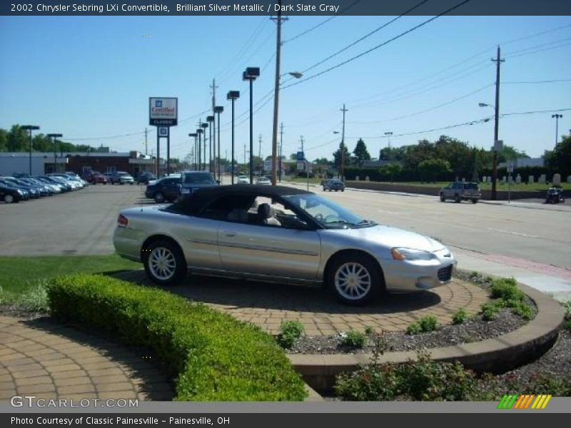 Brilliant Silver Metallic / Dark Slate Gray 2002 Chrysler Sebring LXi Convertible