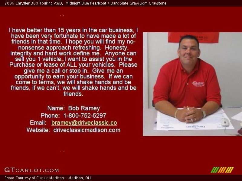 Midnight Blue Pearlcoat / Dark Slate Gray/Light Graystone 2006 Chrysler 300 Touring AWD