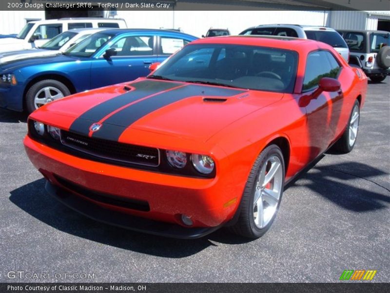 TorRed / Dark Slate Gray 2009 Dodge Challenger SRT8