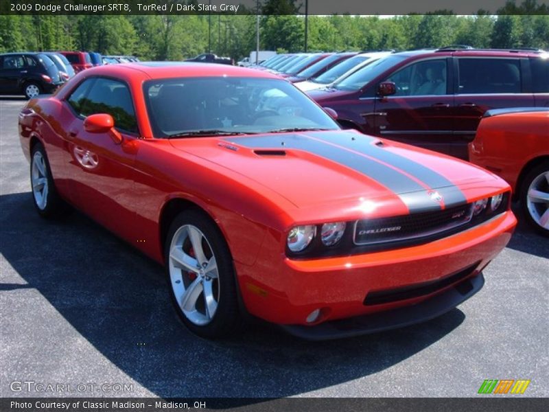 TorRed / Dark Slate Gray 2009 Dodge Challenger SRT8